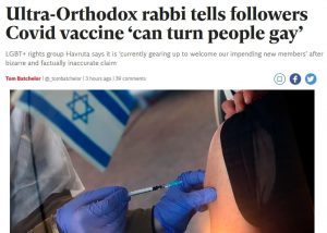 Раввин-ортодокс заявил, что вакцина от Covid может превратить людей в гомосексуалов